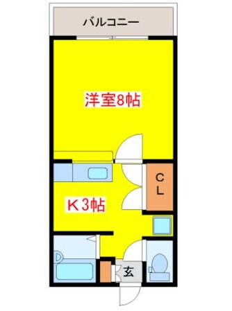 川内駅 徒歩24分 3階の物件間取画像